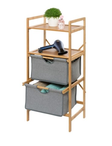 ESTANTERIA  2CAJON  BAMBU  BAHARI  44X96X34CM  62212