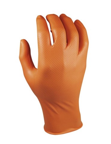 GUANTE  NITRILO  DESECHABL  C/50  L  580  NARANJA