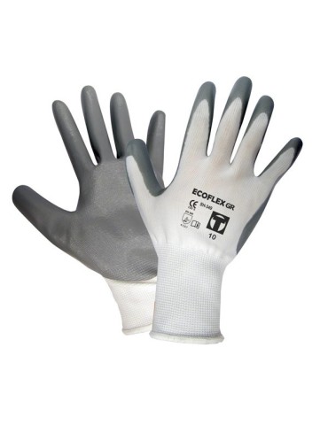 GUANTE  NYLON  NITRILO  GRIS  T.8  SH-349R
