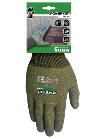 GUANTE  FIBRA  ANTICORTE  PU  PALMA  T.10  H4411