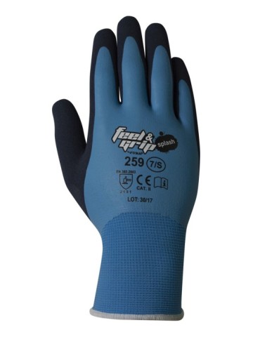 GUANTE  NYLON  DOBLE  C  LATEX  T.7  B259