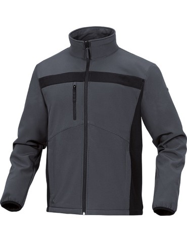 CHAQUETA  CORTAVIENTO  SOFTSHELL  M  GRIS-NEGRA