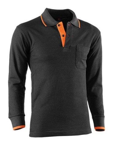 POLO  M/LARGA  ALGODON  NGR/NJA  L  618