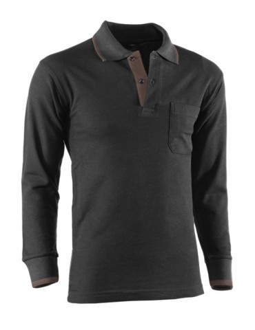 POLO  ALGODON  M/LARGA  FLEX  L  691  NGR/MARR