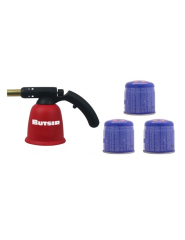 SOLDADOR  GAS  PIEZO+3  CARTUCHOS  -  COCH0016