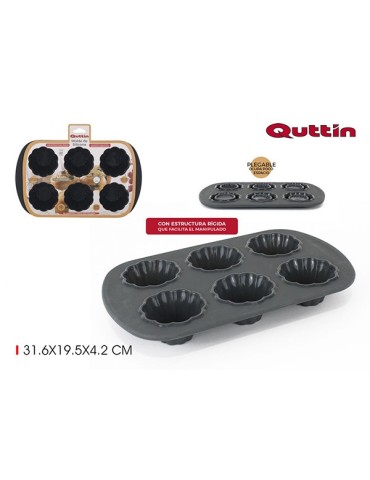MOLDE  SILICONA  PLEGAB.  6  CUPCA  32X20X4  CM  BQ01042873420