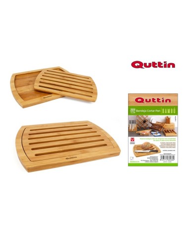TABLA  CORTA  PAN  C/BANDEJ  BAMBU  36X25  CM  BQ01018668068