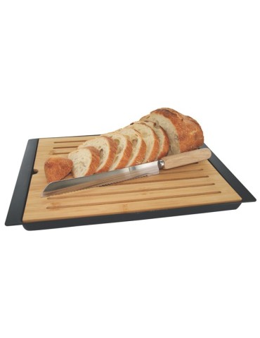 TABLA  CORTAR  PAN  C/BAND+CUCHIL  27X38  CM  KA1630