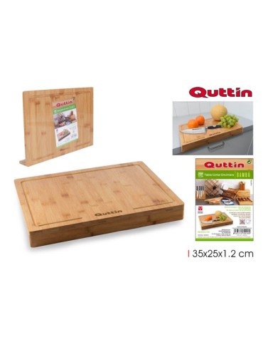 TABLA  CORTAR  BAMBU  C/BORDE  35X25  CM  BQ01018668091