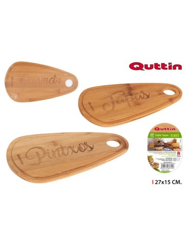 TABLA  APERITIVOS  BAMBU  SURT.  27X15  CM  BQ01018668772