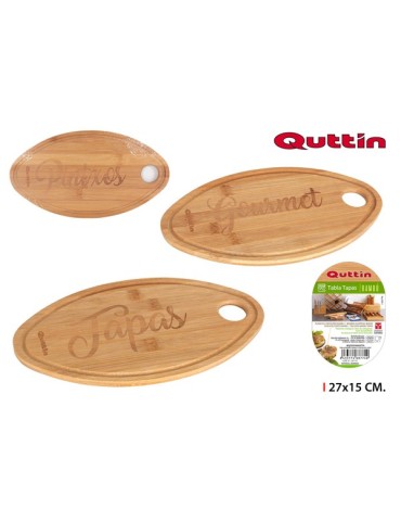 TABLA  APERITIVOS  BAMBU  SURT.  27X15  CM  BQ01018668774