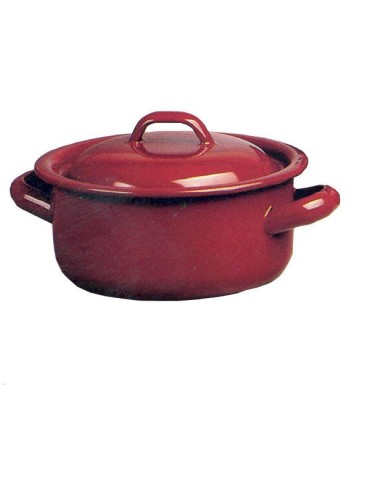 CACEROLA  ESMALTE  MARRON  24  CM  TEJA
