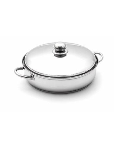 CACEROLA  BAJA  INOX  VULCANO  24  CM  3921