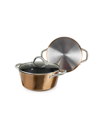 CACEROLA  INDUC.  ALUMINIO  COBRE  28  CM  495428