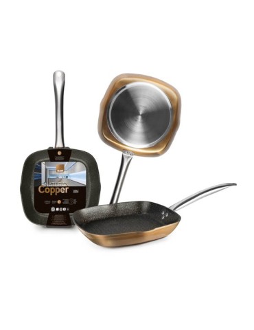 SARTEN  GRILL  INDUC.  ALUM  COBRE  28X28  CM  495228