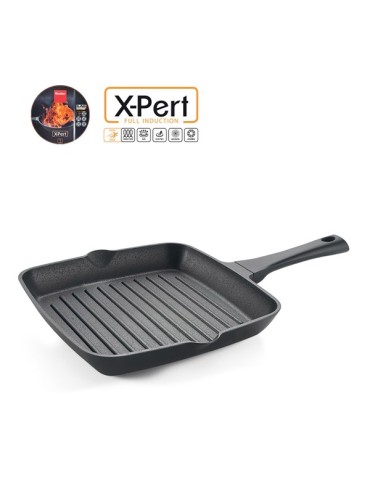 SARTEN  GRILL  RAYAS  INDUC  XPERT  28X28  CM  310574000
