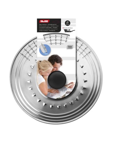 TAPA  COCINA  INOX  C/AGUJEROS  22-24-26CM  714227