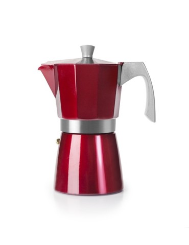CAFETERA  ALUMINIO  INDUC.  ROJA  12  TZ  623212