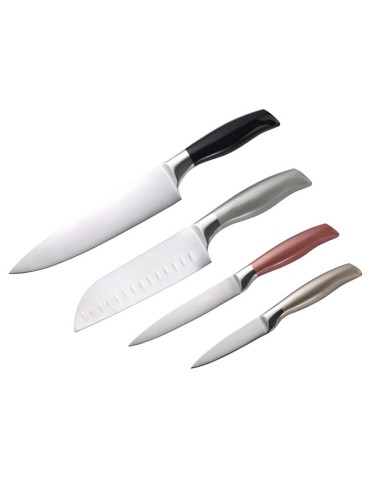 SET  4  CUCHILLO  ACERO  INOX  NEON  -  BG-4222-MT