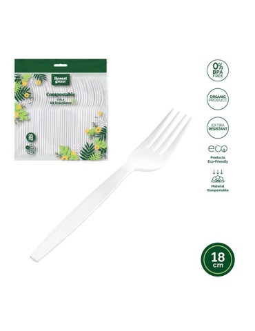 TENEDOR  DESECHABLE  PLA  B/50  18  CM  10540