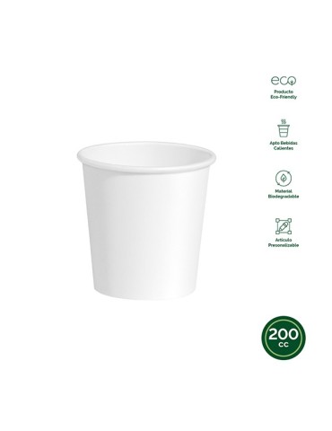 VASO  DESECHABLE  CARTON  BIO  BCO  B/50  200  CM3  10551