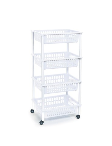 CARRO  MULTIUSO  4  CESTAS  BCO.  40X30X85CM  1159501