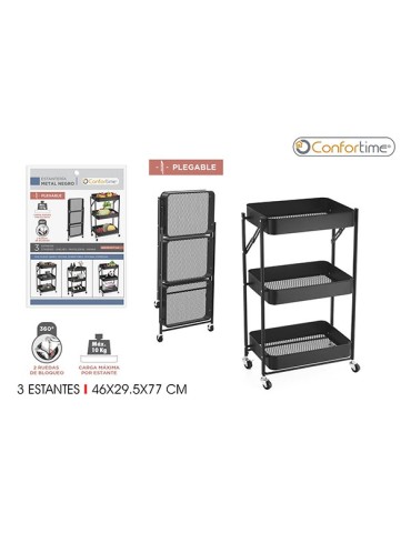 CARRO  MULTIUSO  PLEGABLE  3  ESTANT  46X29,5X77  BY01032673235