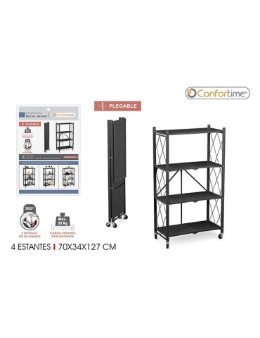 ESTANTERIA  PLEGABLE  C/RUEDA  4  ESTANT  71X34X127  BY01032673239