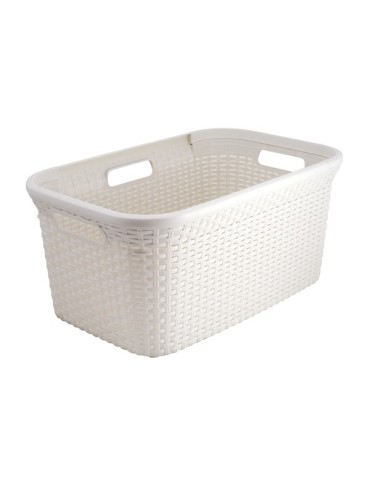 CESTA  ROPA  VINTAGE  BLANCA  45  L  59X38X27CM  187492