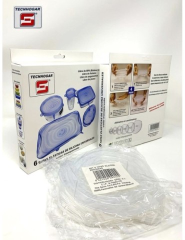 TAPA  CONSERVAC  SILICONA  SET-6  -  04020