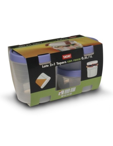 HERMETICO  C/ROSCA  LOTE  2+1AZUL  -  1169400