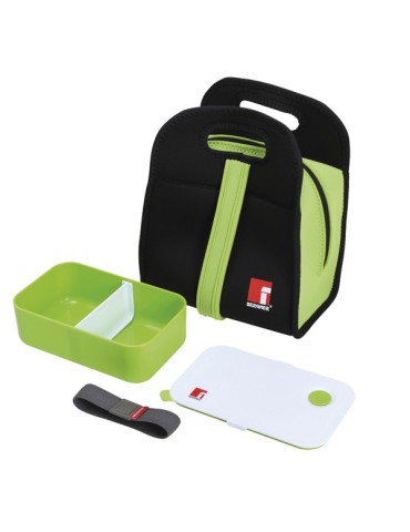 BOLSA  ISOTERMICA  NEOP.NEG/VERD  1000  ML  BG-5758-GR