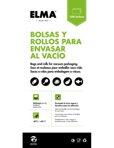 BOLSA  ENVASADO  VACIO  PAQ.100  20X30  CM  15.15.6