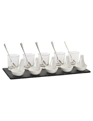 BANDEJA  APERITIVO  PIZARRA  16  PZAS  SM153350