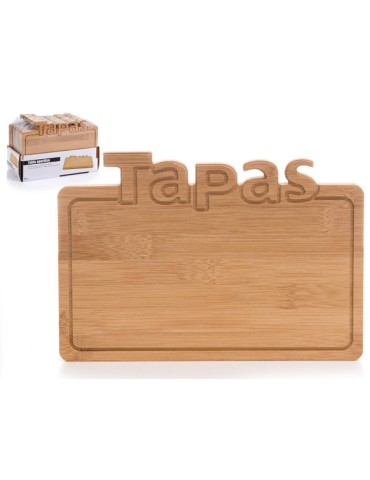BANDEJA  BAMBU  TAPAS  25X17,5X1  47520