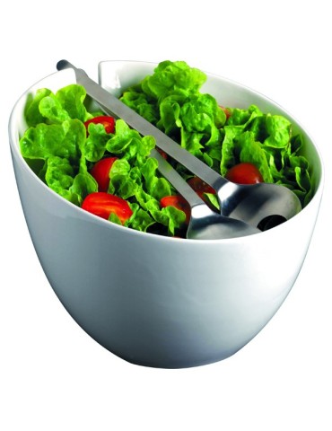 ENSALADERA  PORCELANA+CUB.  INOX  -  5902