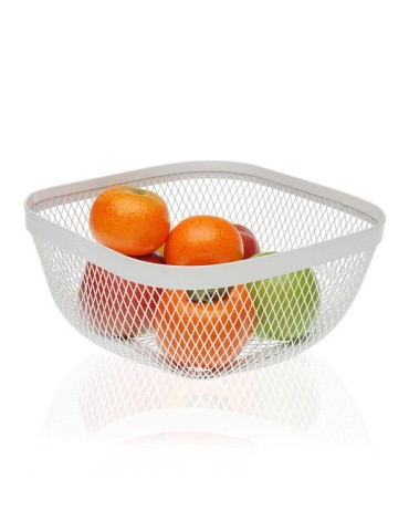 FRUTERO  METAL  BLANCO  27X27X13  10030303