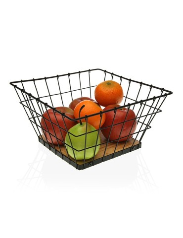 FRUTERO  METAL/MADERA  NEGRO  26X26X14CM  10035403