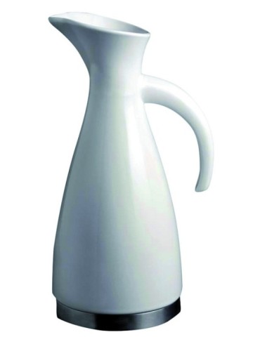 JARRA  AGUA  PORCEL.  BLANCA/INOX  1,2  L  5905