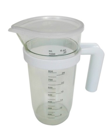 JARRA  MEDIDORA  PLASTICO  C/TAPA  1,2  L  03004
