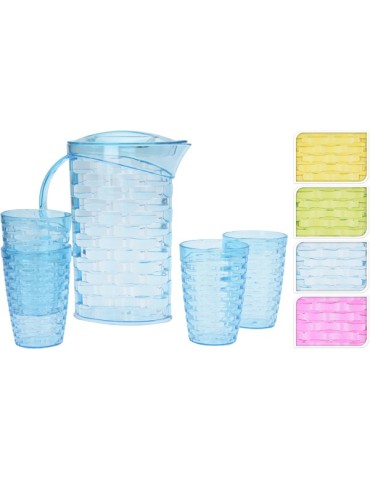 JARRA  +  4  VASOS  COLOR  SURTIDO  2  L  ST1500080