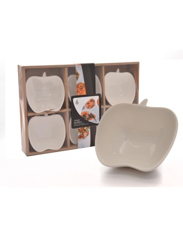 BOL  APERITIVO  SET-6  MANZANA  BL  9X4X9,5  50430