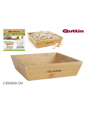 BOL  CUADRADO  BAMBU  20X20X5  CM  BQ01018670750