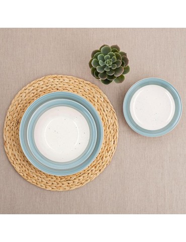 VAJILLA  CERAMICA  ALLEGRA  AQUA  18  PZAS  8074117