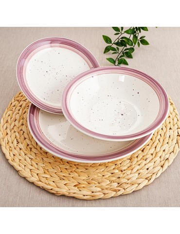 VAJILLA  CERAMICA  ALLEGRA  PEONI  18  PZAS  8074123