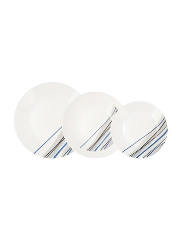 VAJILLA  VIDRIO  ATHENAIS  AZUL  18  PZAS  9315805