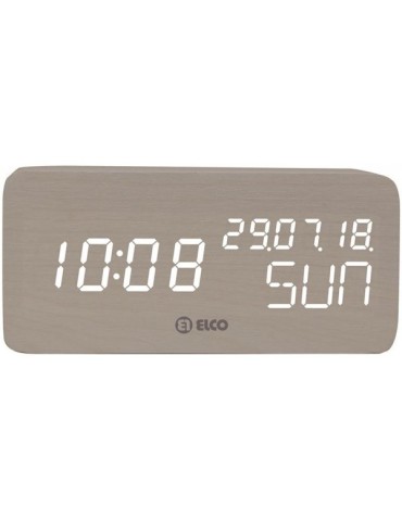 RELOJ  DESPERTADOR  MADERA  BLANC  -  EDM-76