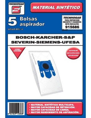 BOLSA  ASPIRADOR  5U.BOSCH-SIEME  -  915686