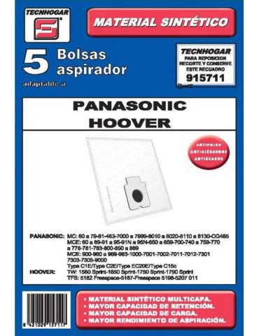 BOLSA  ASPIRADOR  5  U.  PANASONIC  -  915711