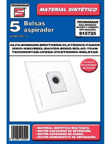BOLSA  ASPIRADOR  5  U.  SOLAC-FAG  -  915725